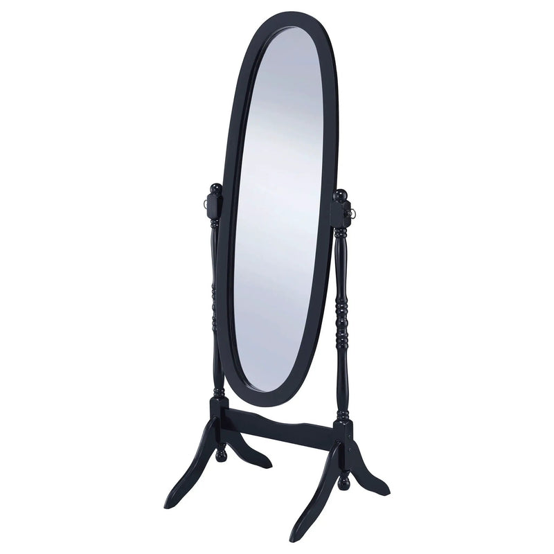 Foyet Wood Adjustable Full Length Cheval Mirror Black by Unique Piece Furniture