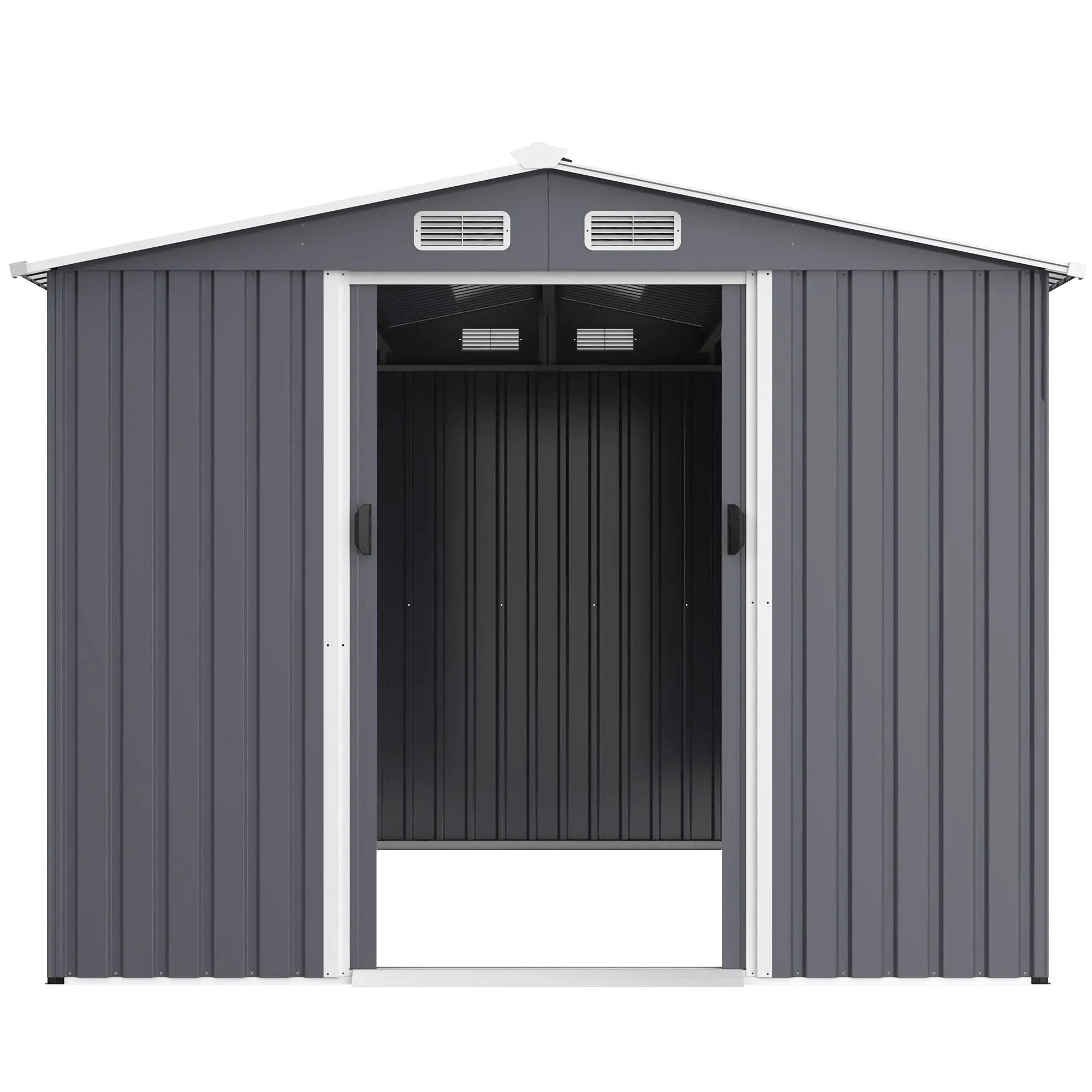 Outdoor Storage Shed Large Metal Tool Sheds, Heavy Duty Storage House With Sliding Doors by HouseOfZazla