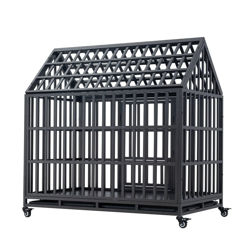 Heavy Duty Dog Crate Lockable Wheels by HouseOfZazla