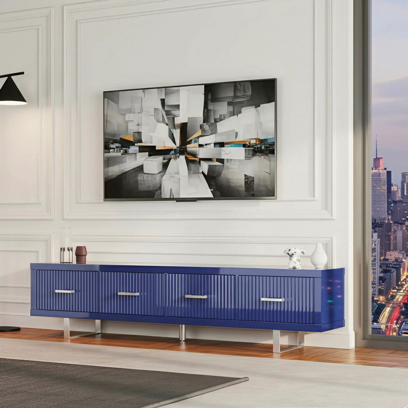 TV Stand With Slatted Drawers by HouseOfZazla