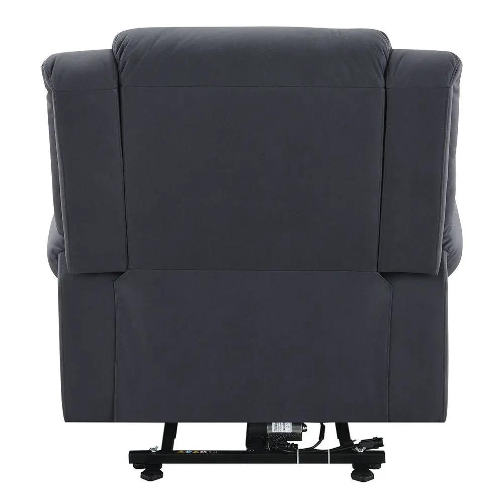 Domana - Power Recliner With Lift & Heating & Massage - Dark Blue Fabric by Unique Piece Furniture