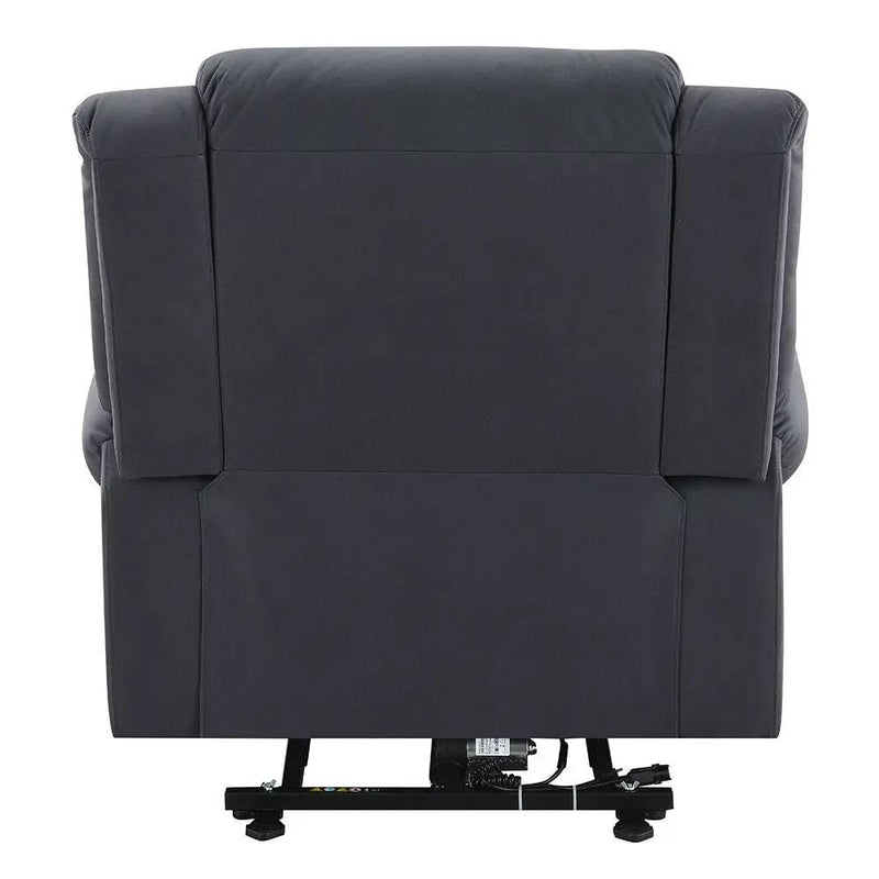 Domana - Power Recliner With Lift & Heating & Massage - Dark Blue Fabric by Unique Piece Furniture