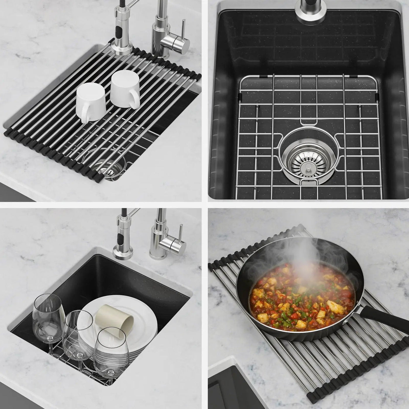 Quartz Composite Undermount Single Bowl Kitchen Sink by HouseOfZazla
