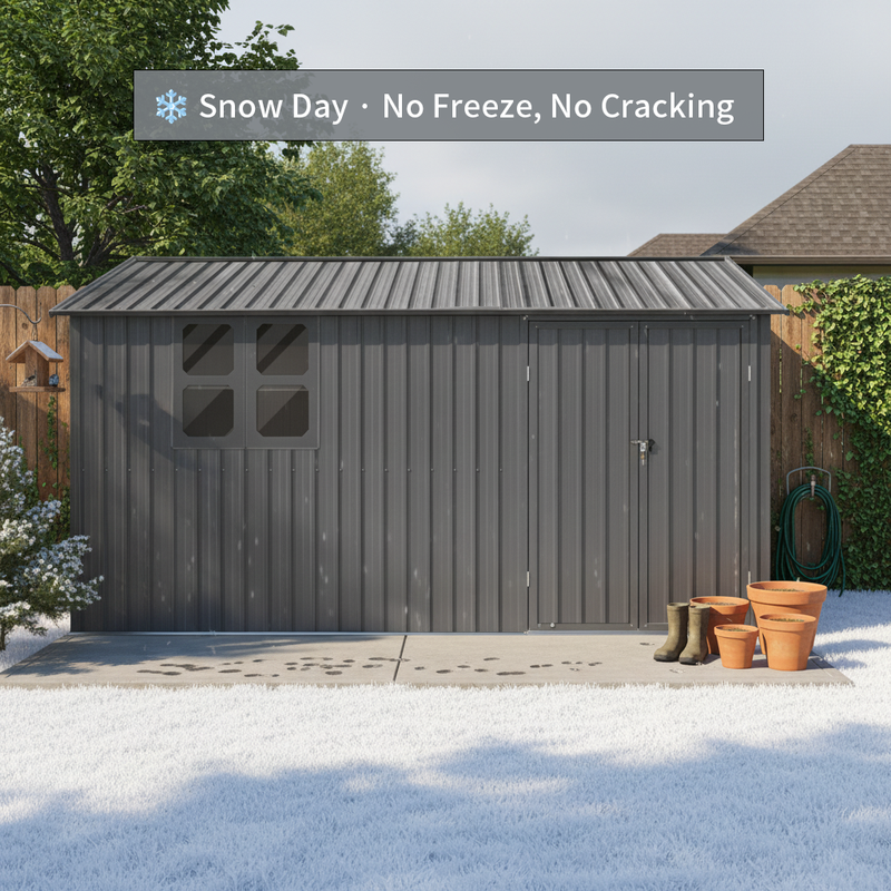 12x10 Ft Metal Garden Shed for Outdoor Storage by HouseOfZazla