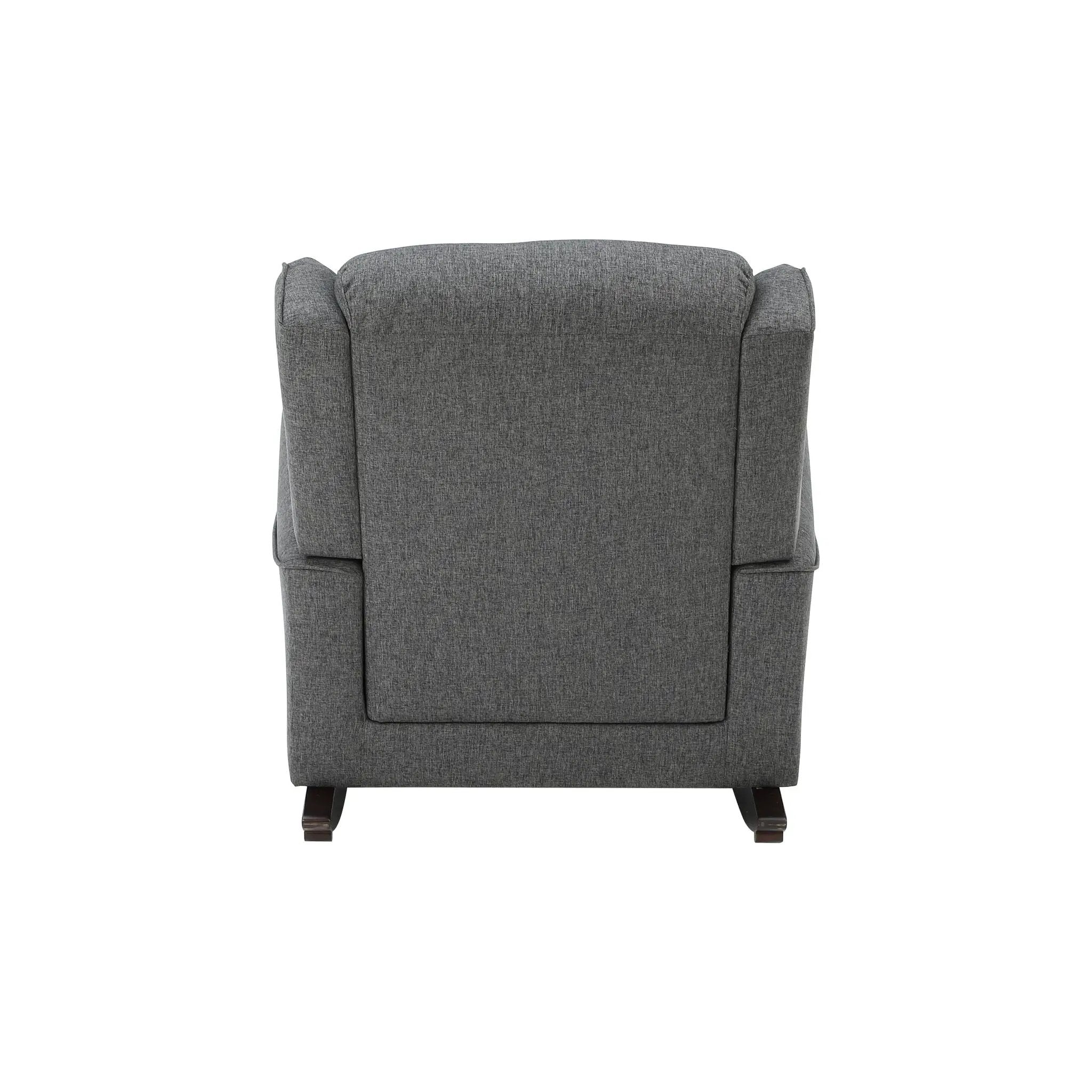 Fabien Rocking Chair in Gray by HouseOfZazla