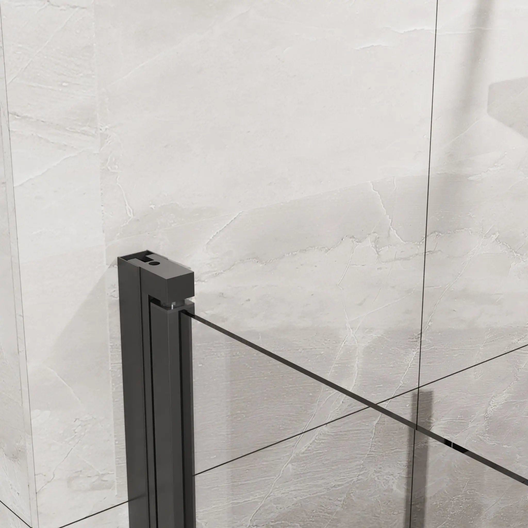 Bifold Frameless Glass Shower Door With Pivot Swing Panel, Tempered Clear Glass by HouseOfZazla