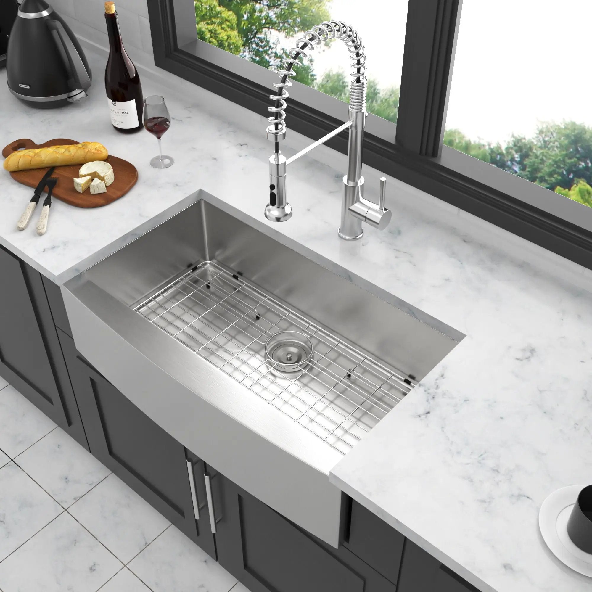 Farmhouse Kitchen Sink Stainless Steel Apron Front by HouseOfZazla