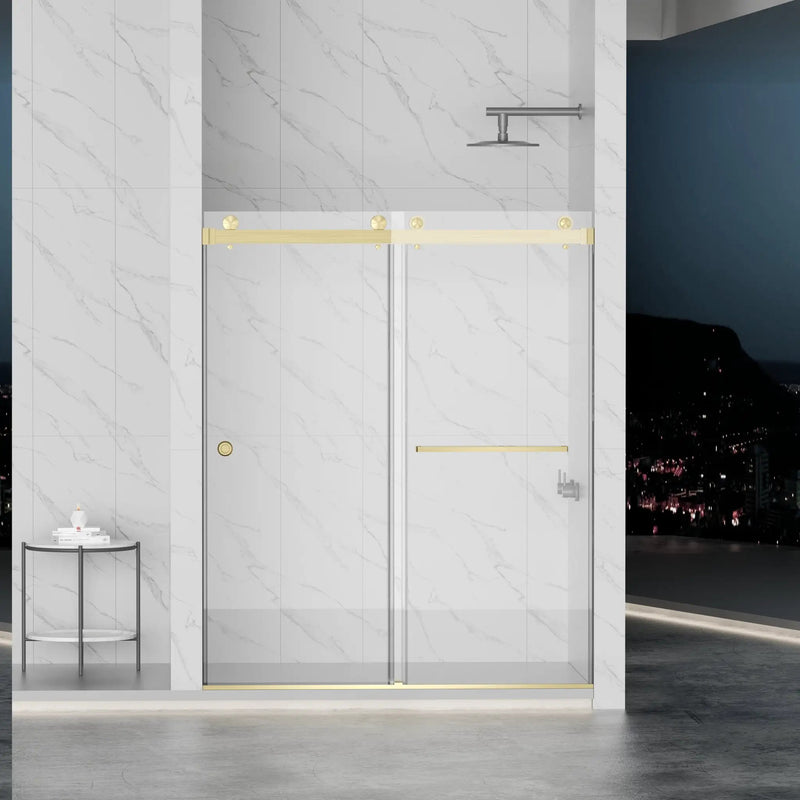 Frameless Shower Door with Double Sliding Design by HouseOfZazla