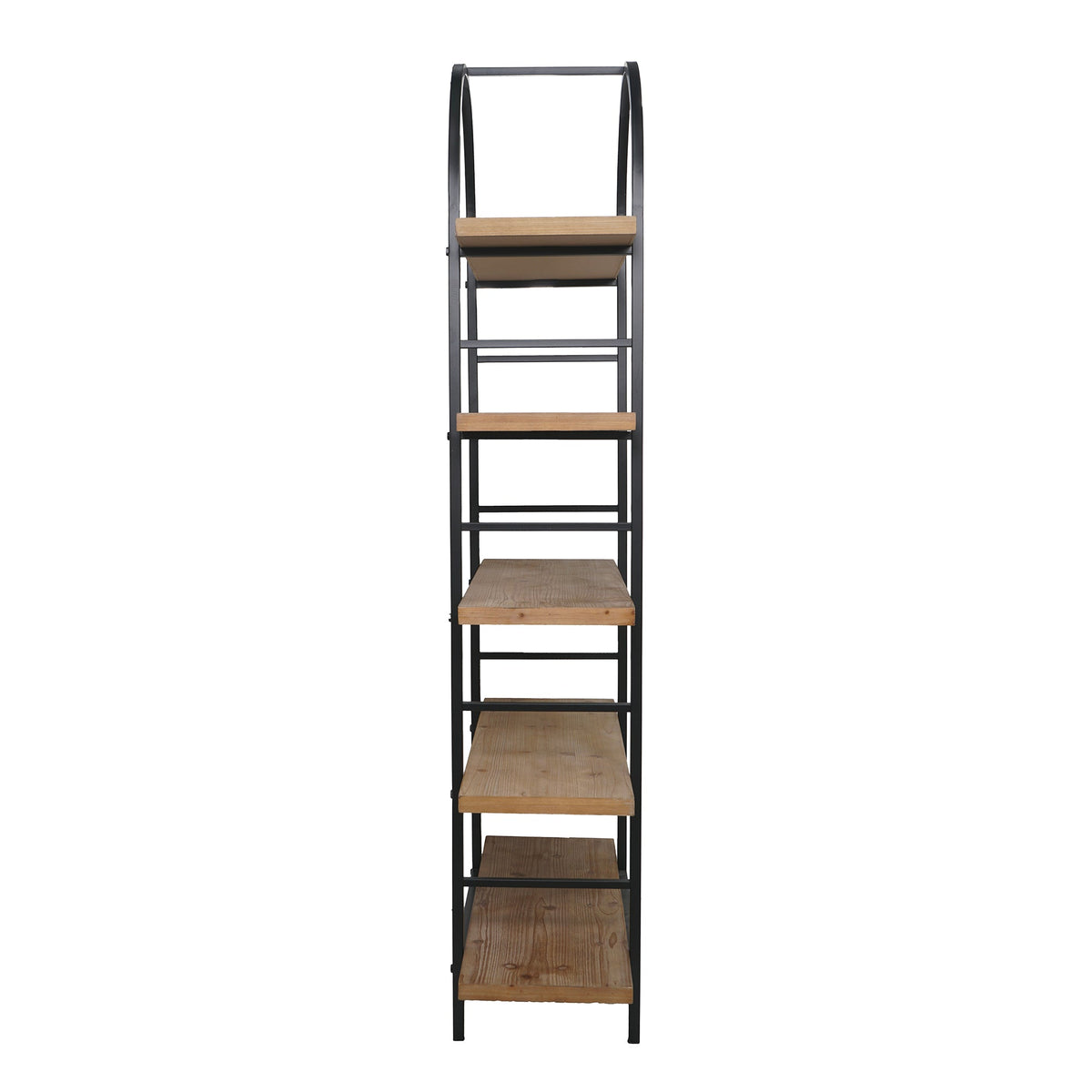 Tall Arched Wood and Iron Display Shelf with Striking Design, photo 4 of 9