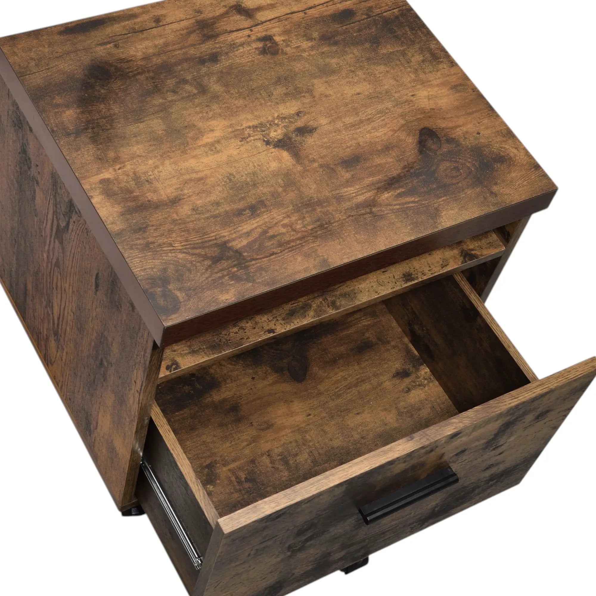 Bob - File Cabinet - Weathered Oak / Black by Unique Piece Furniture