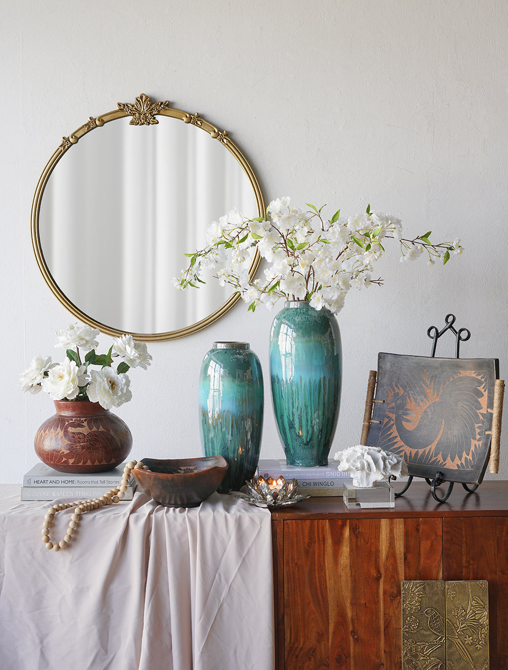 Artisanal Terracotta Decorative Bowl with Hand-Etched Detail - Brown, photo 9 of 9