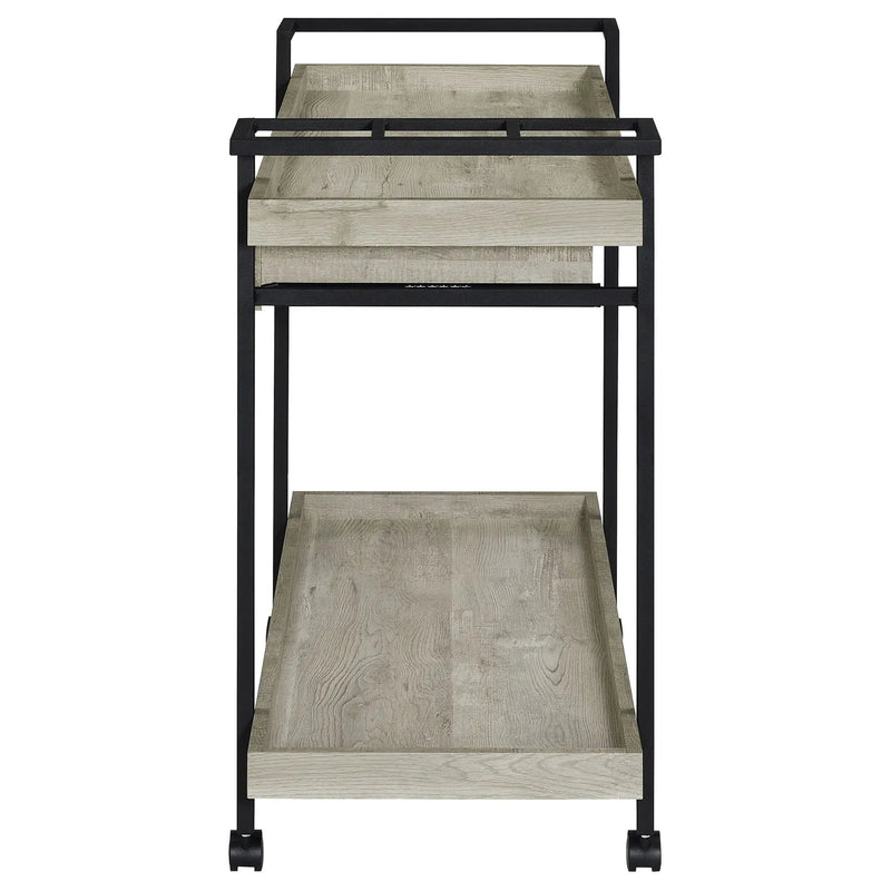Ventura 1-drawer Engineered Wood Bar Cart Grey Driftwood by Unique Piece Furniture