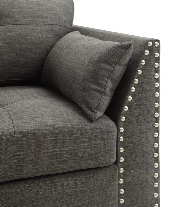 Laurissa - Chair With 3 Pillows - Light Charcoal, photo 2 of 7