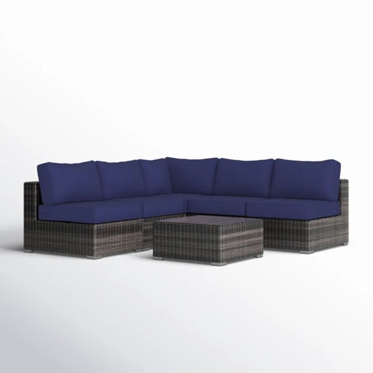 Seating Set With Cushions Handcrafted Wicker Design, photo 8 of 31