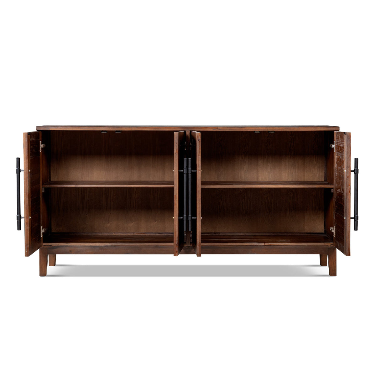 Koa 72" Woven Wood Sideboard with Four Doors - Natural Wood, photo 7 of 10