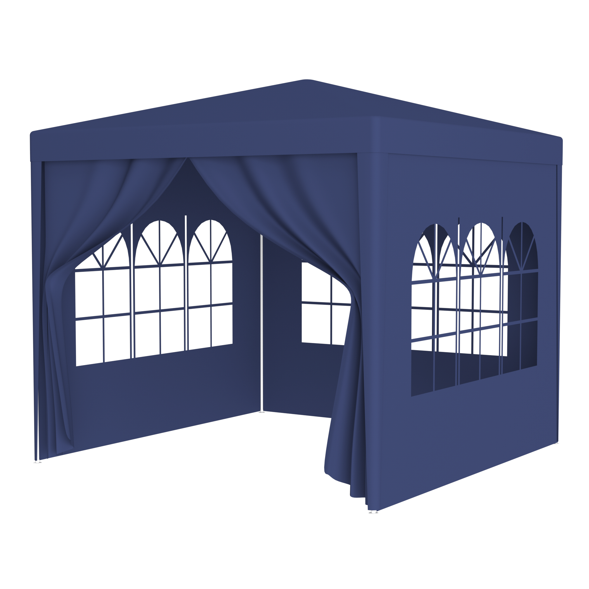 10'x10' Party Tent Outdoor Heavy Duty Gazebo Wedding Canopy with 4 Removable Walls, Blue by HouseOfZazla