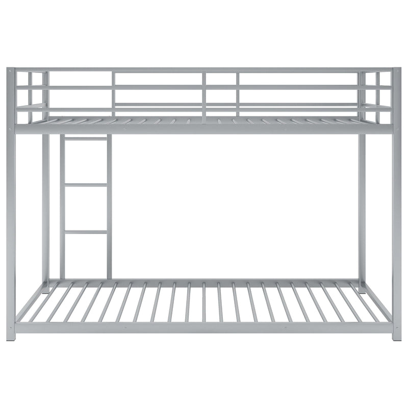Metal Bunk Bed, Low Bunk Bed With Ladder by HouseOfZazla