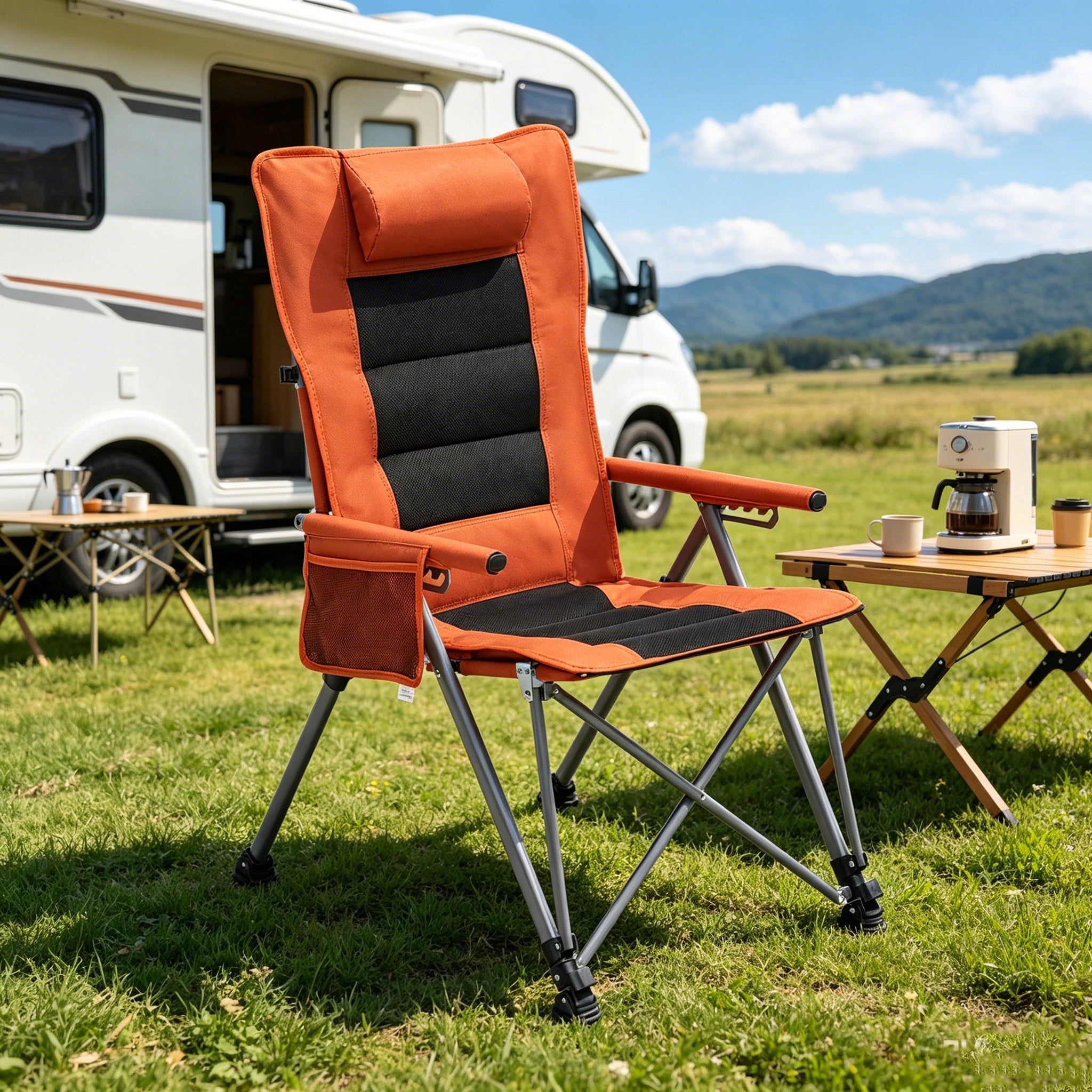 5-Position Adjustable Reclining Camping Chair by HouseOfZazla