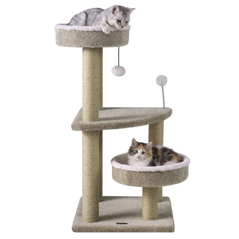 36" Cat Tree with Plush Perches & Scratching Posts by DirectDeals