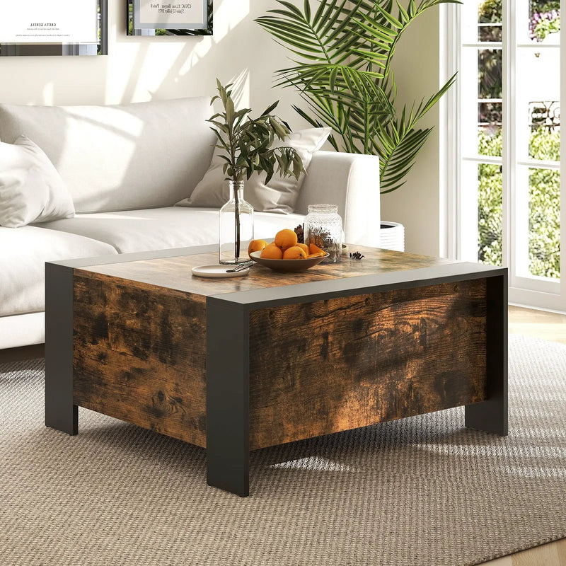 36.5 Inch Coffee Table with Sliding Top and Hidden Compartment by DirectDeals