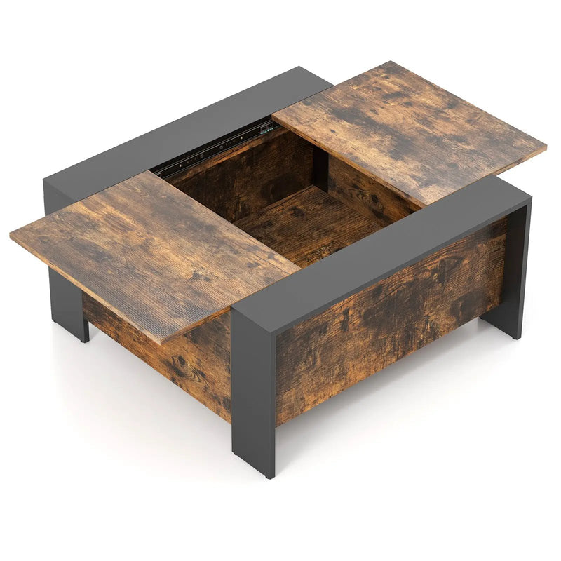 36.5 Inch Coffee Table with Sliding Top and Hidden Compartment by DirectDeals