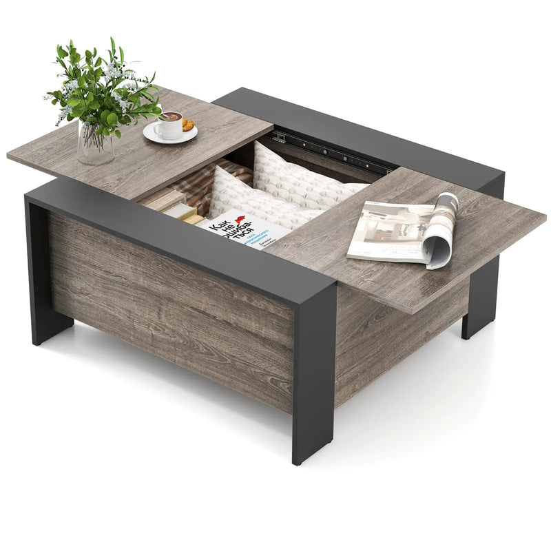 36.5 Inch Coffee Table with Sliding Top and Hidden Compartment by DirectDeals