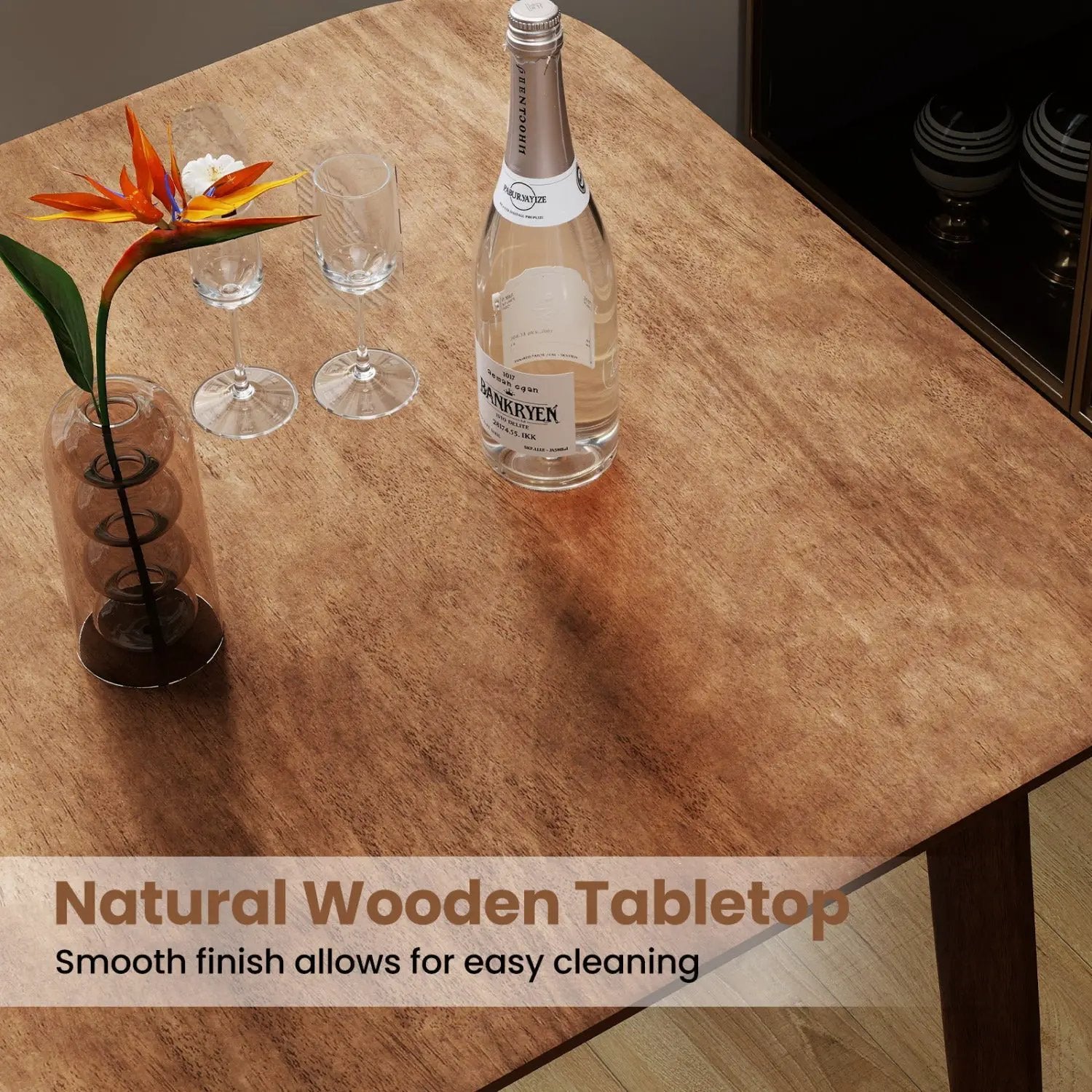 Counter Height Bar Table 36" with Solid Rubberwood Legs by DirectDeals