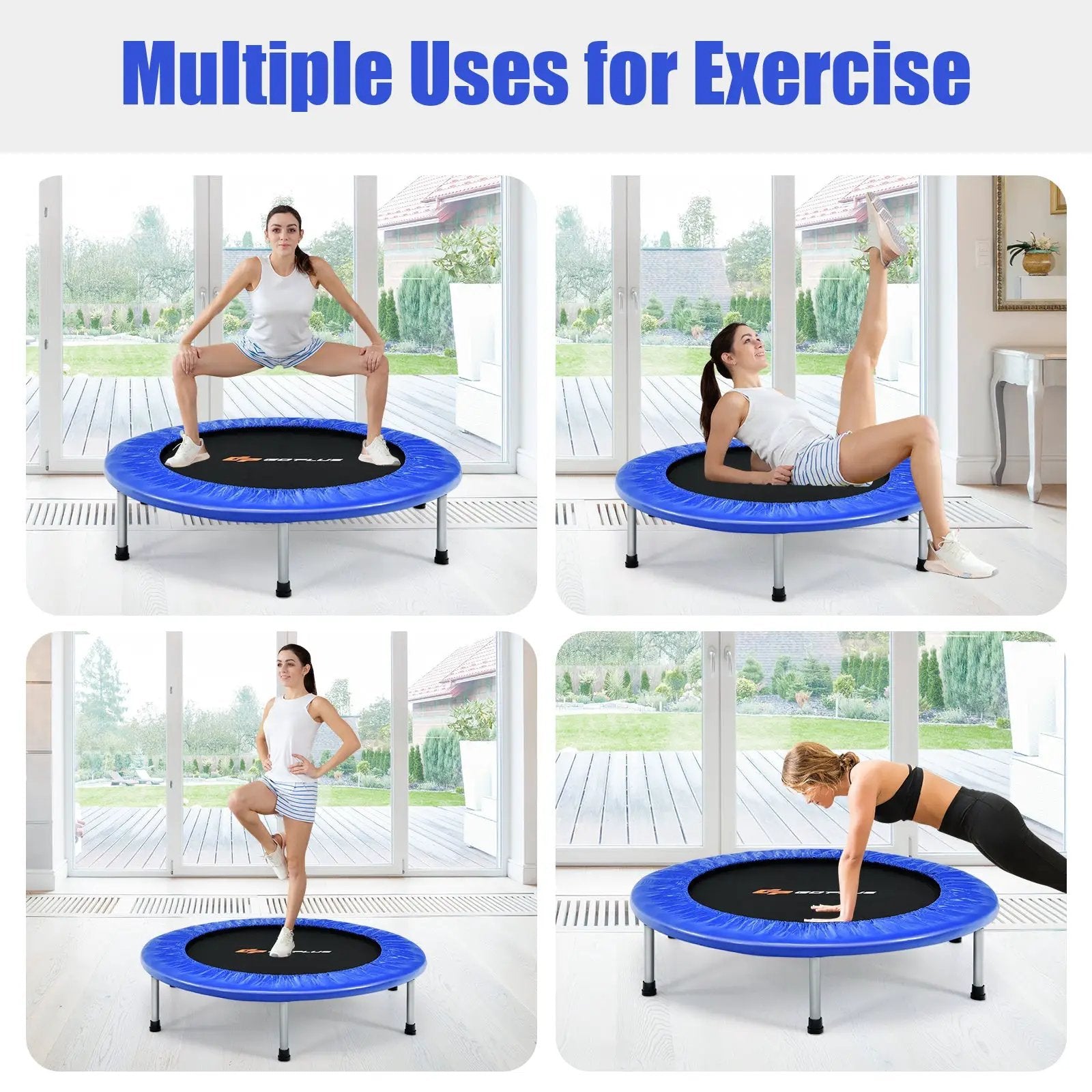 36 Inch Mini Folding Trampoline Portable Recreational Fitness Rebounder by DirectDeals