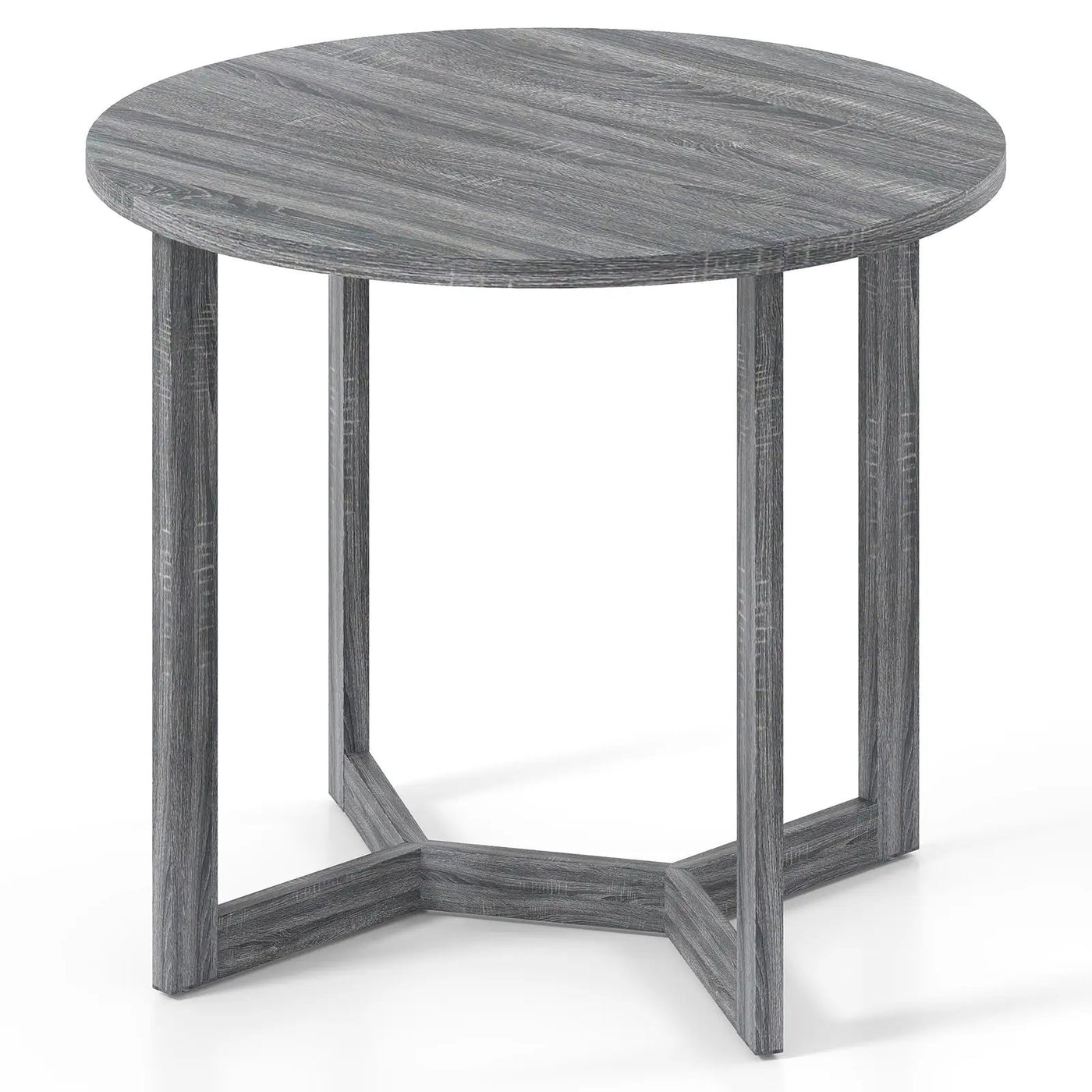 36 Inch Round Wood Dining Table for 2-4 People with Wing-shaped Pedestal Base by DirectDeals
