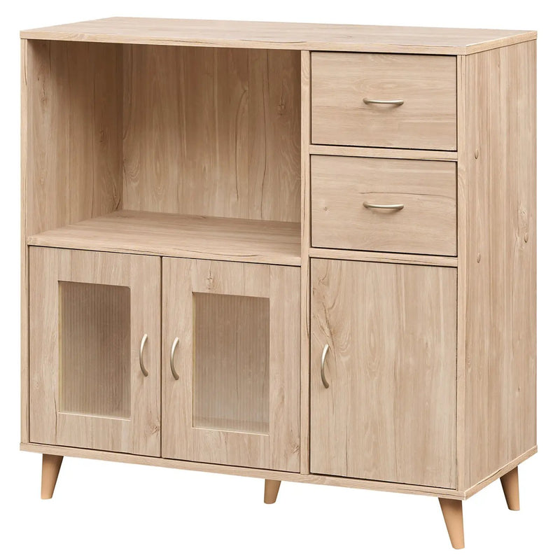 36 Inch Sideboard Buffet Cabinet with Open Compartment by DirectDeals