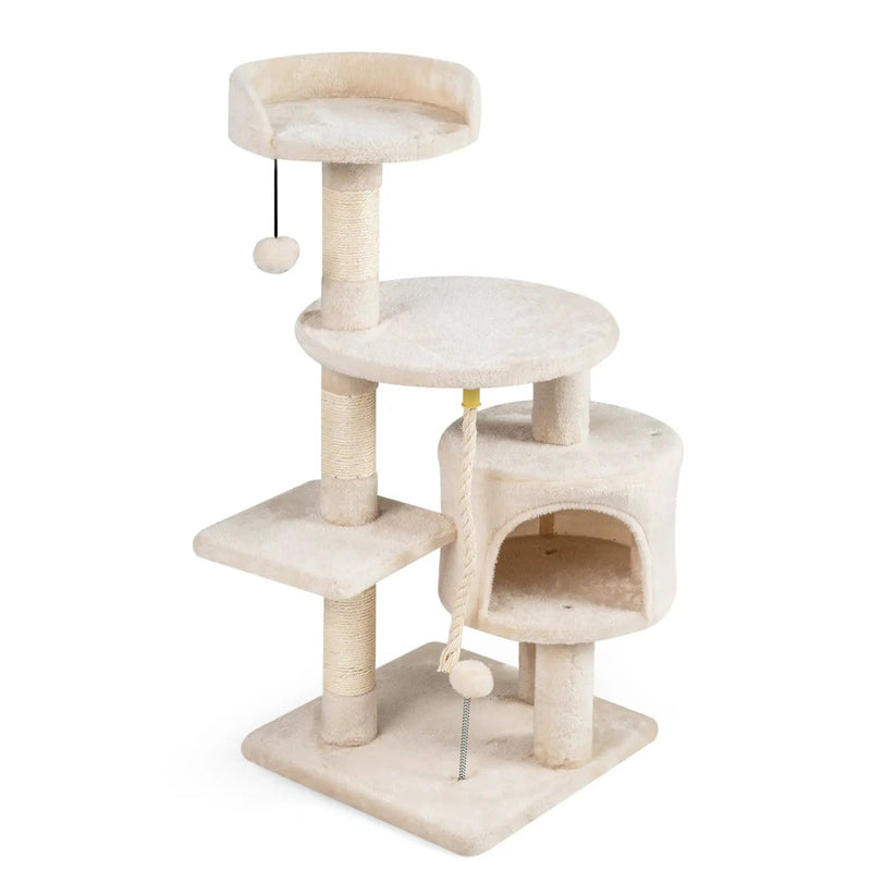 36 Inch Tall Kitten Tower with Condo and Plush Perch by DirectDeals