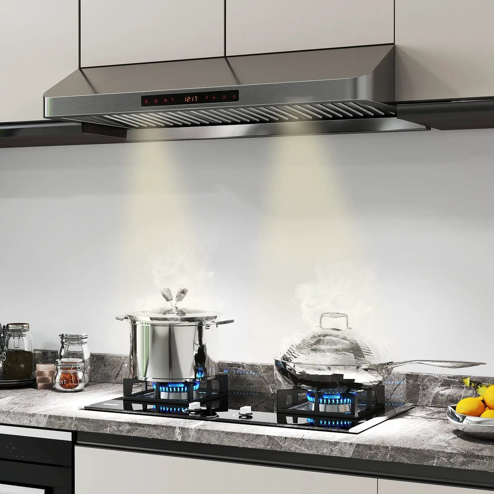 36 Inch Under Cabinet Range Hood 900 CFM Kitchen Stove Vent with Oil Collector-Silver by DirectDeals