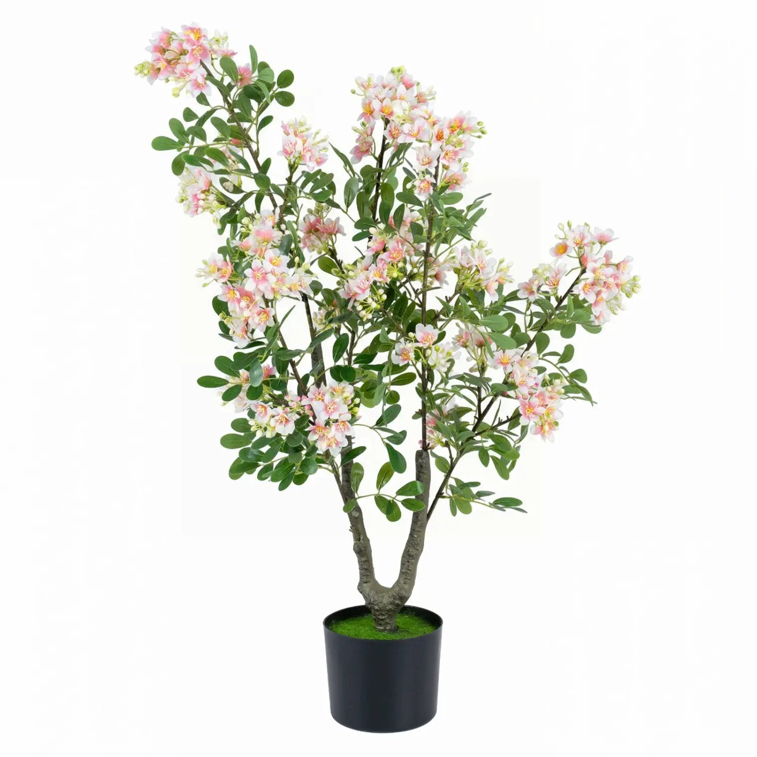 Artificial Impatiens Tree 36" with Pink Flowers and Fruits by DirectDeals