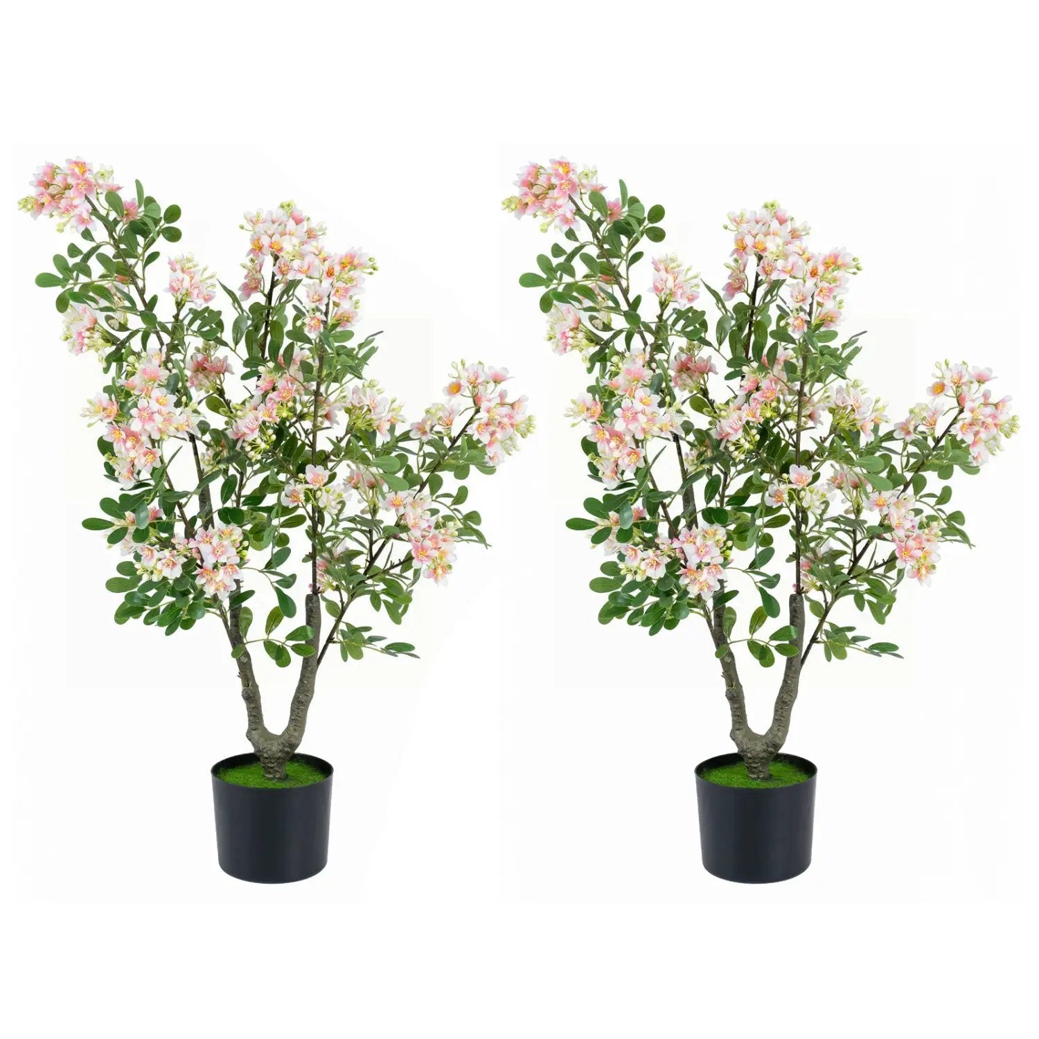 Artificial Impatiens Tree 36" with Flowers and Fruits - Pink by DirectDeals