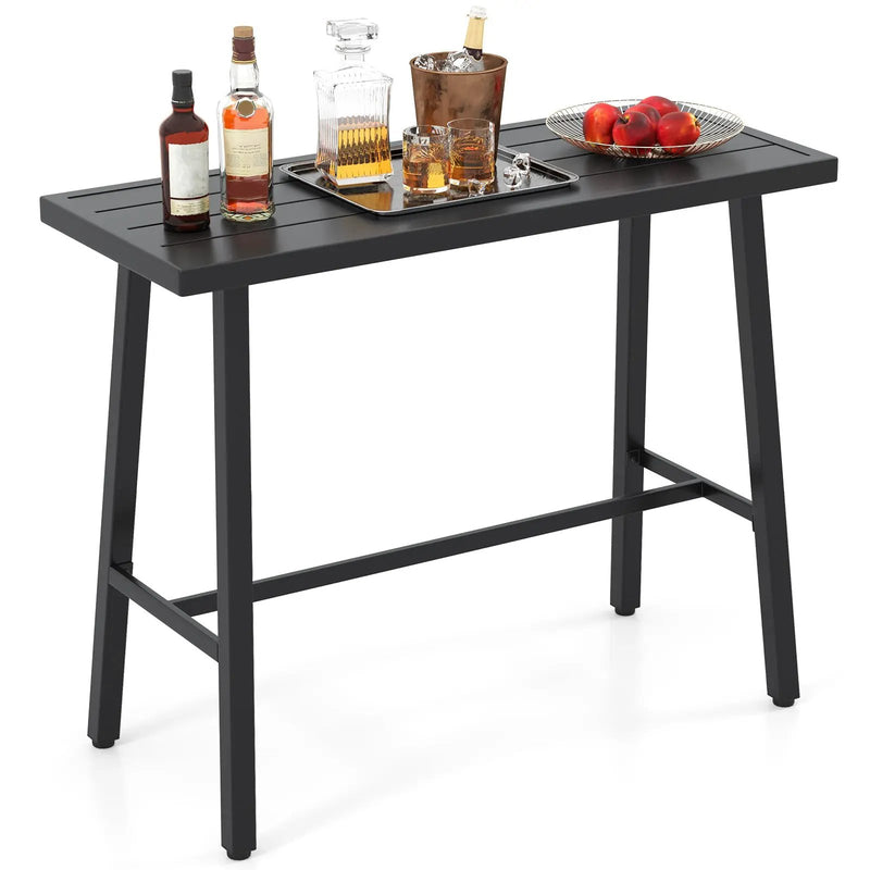 36 Inches Patio Counter Height Bar Table with Adjustable Foot Pads by DirectDeals