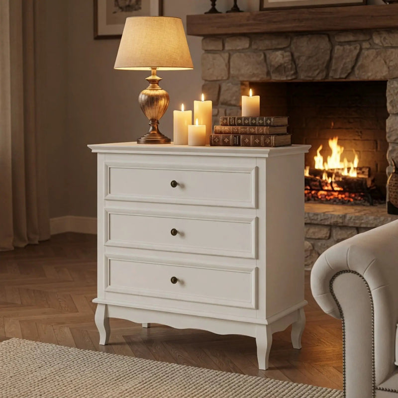 3 Drawer Dresser - White by HouseOfZazla
