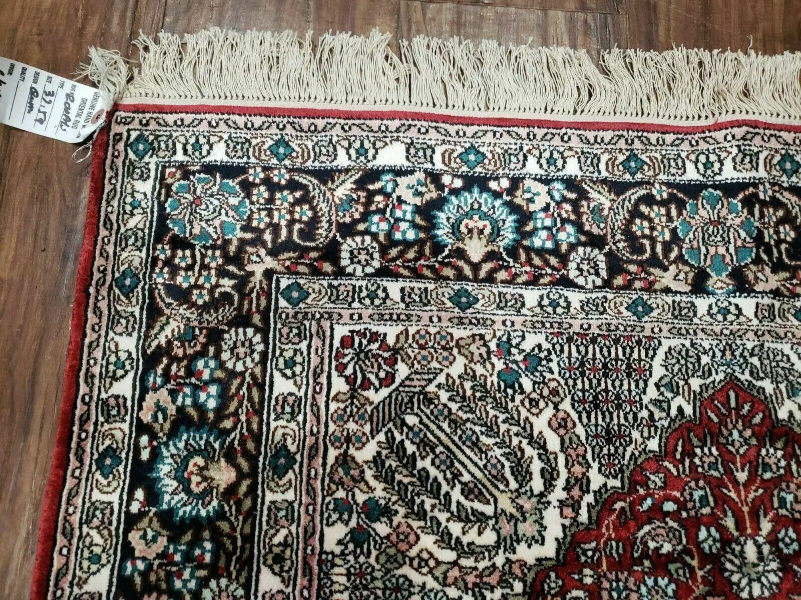 3' X 5' Vintage Fine Handmade India Oriental Kashmir Silk Rug 400 KPSI Wow by Jewel Rugs
