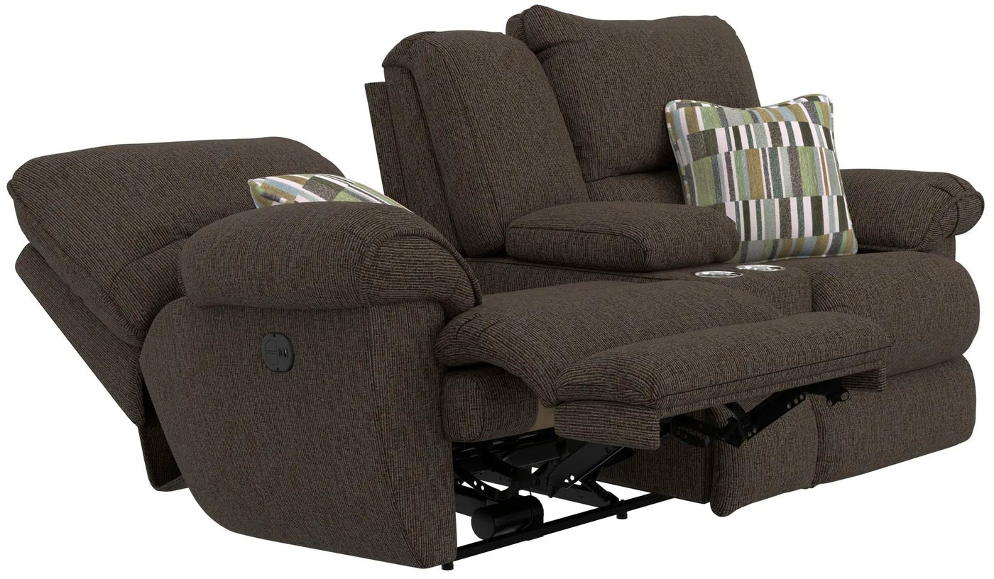 Lenny - Power Lay Flat Reclining Console Loveseat by Unique Piece Furniture