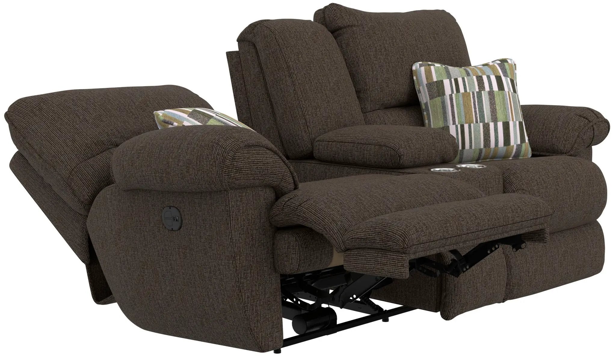 Lenny - Power Lay Flat Reclining Console Loveseat by Unique Piece Furniture