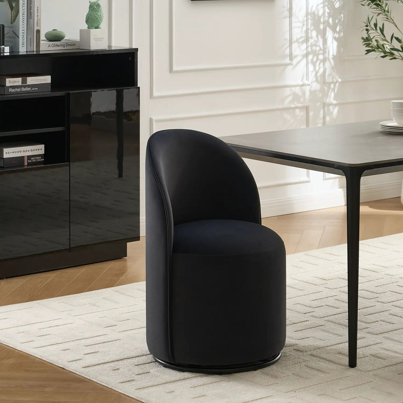360 Degree Swivel Armless Dining Barrel Chair by HouseOfZazla
