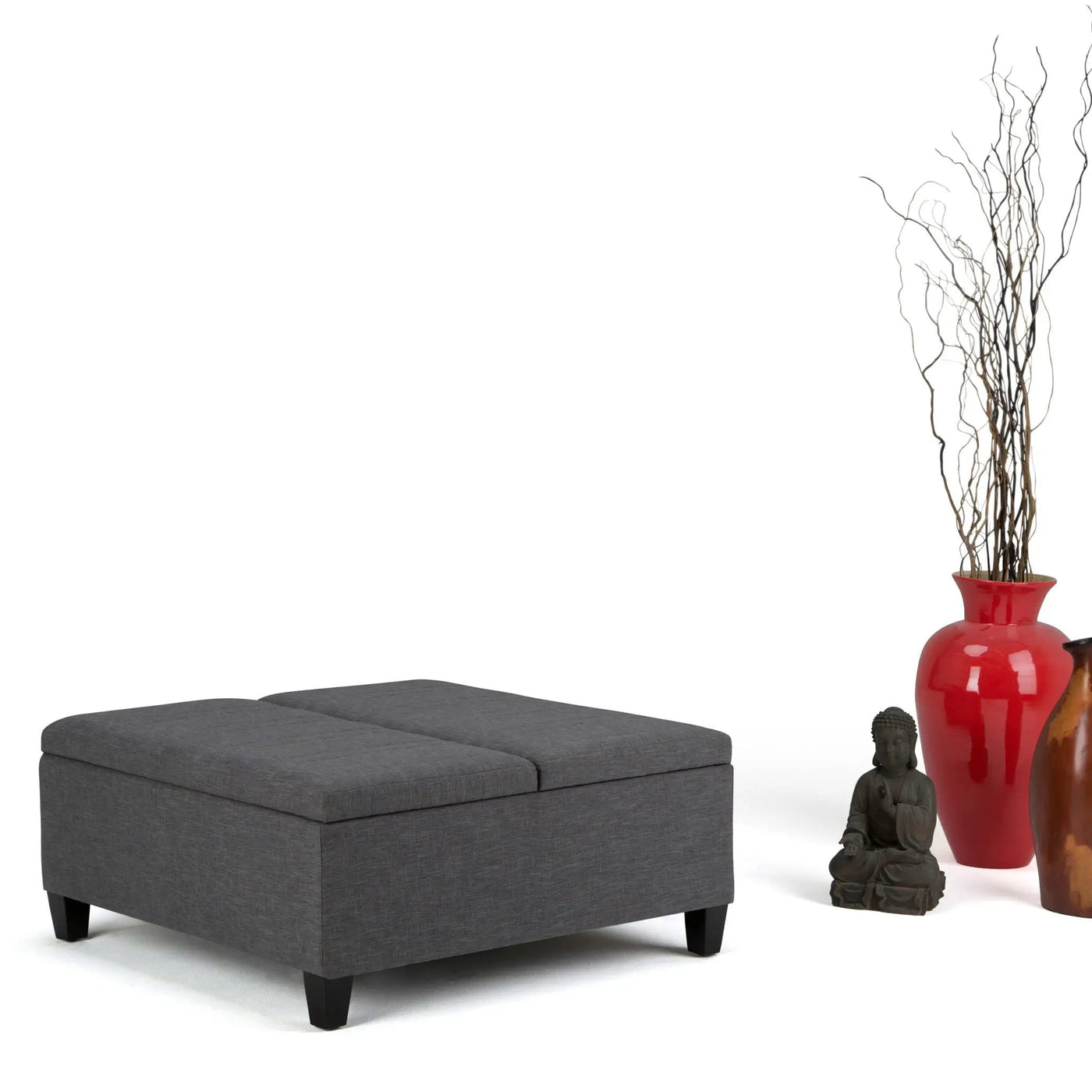 Ellis - Coffee Table Storage Ottoman Contemporary Design by HouseOfZazla