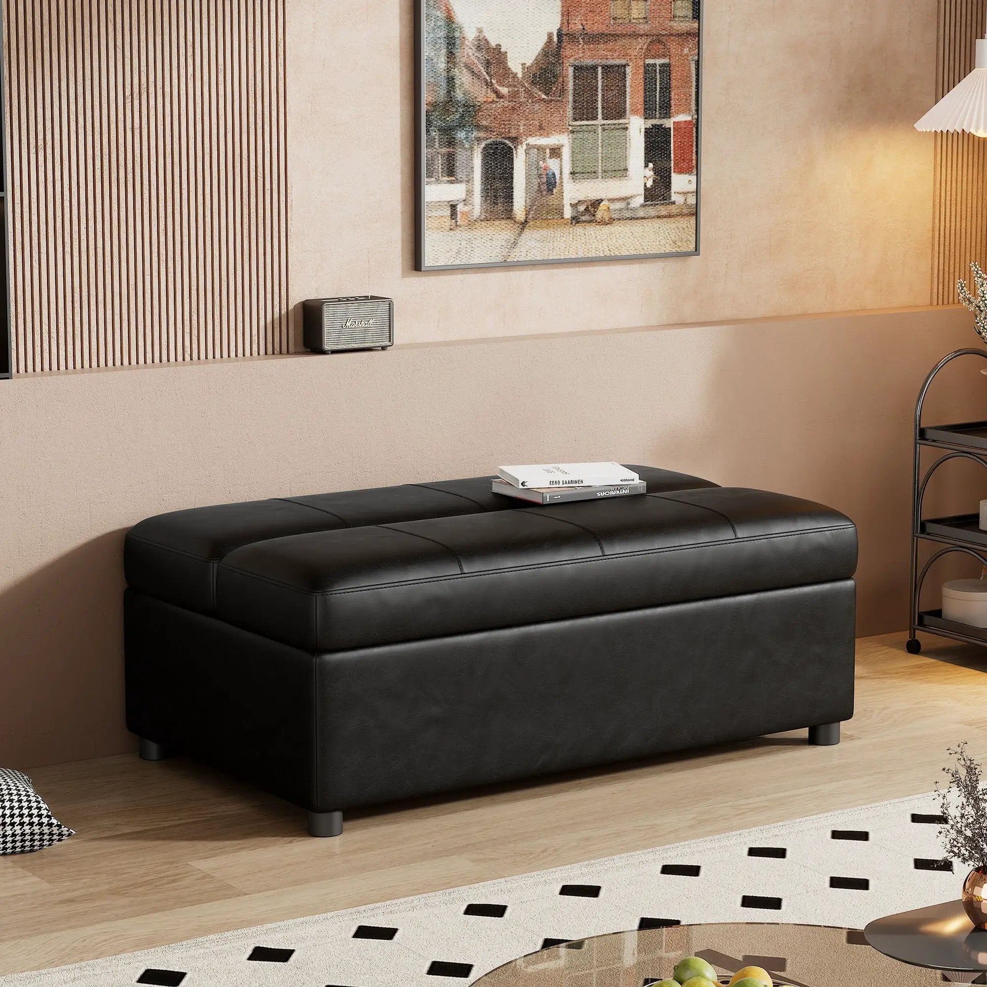 Twin Size Folding Ottoman Sleeper Bed With Mattress Convertible Guest Bed by Unique Piece Furniture