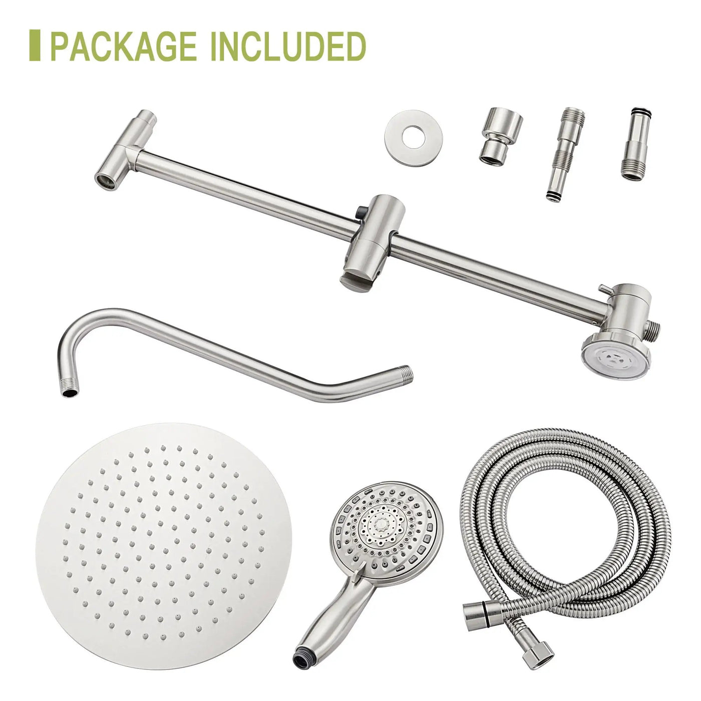 Shower System With 5 Function Rain Hand Shower And Slide Bar Combo by HouseOfZazla