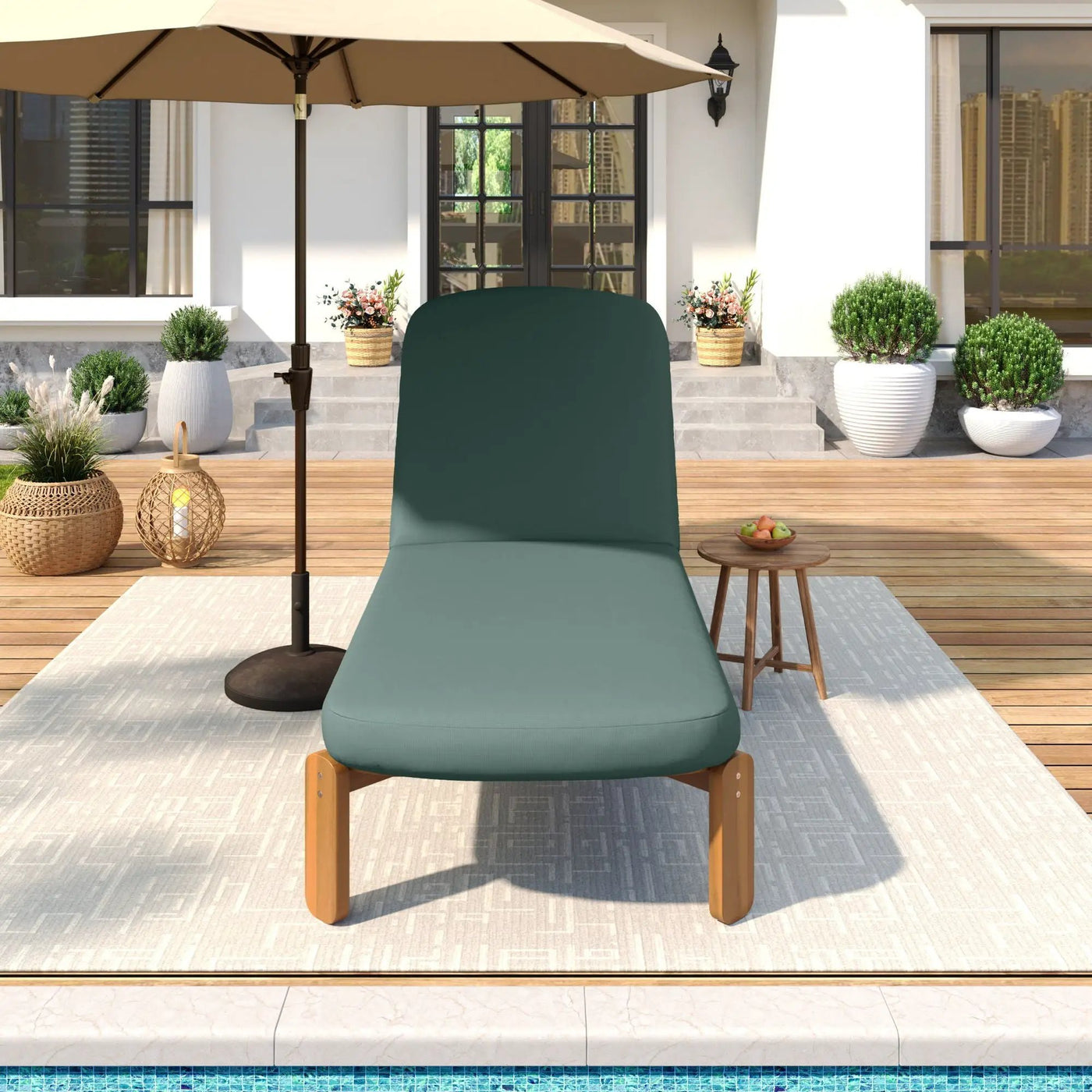 Outdoor Chaise Lounge With Adjustable Backrest by HouseOfZazla