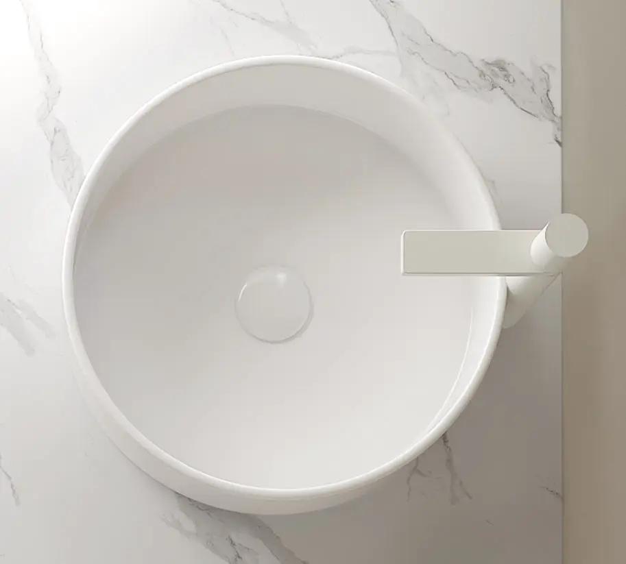 MUNIN 16'' Bathroom Sink, Round Vessel Ceramic Basin by HouseOfZazla