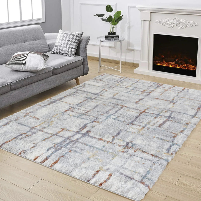 Loft Shag - 5' 3" X 7' Shaggy Area Rug - Multi by HouseOfZazla