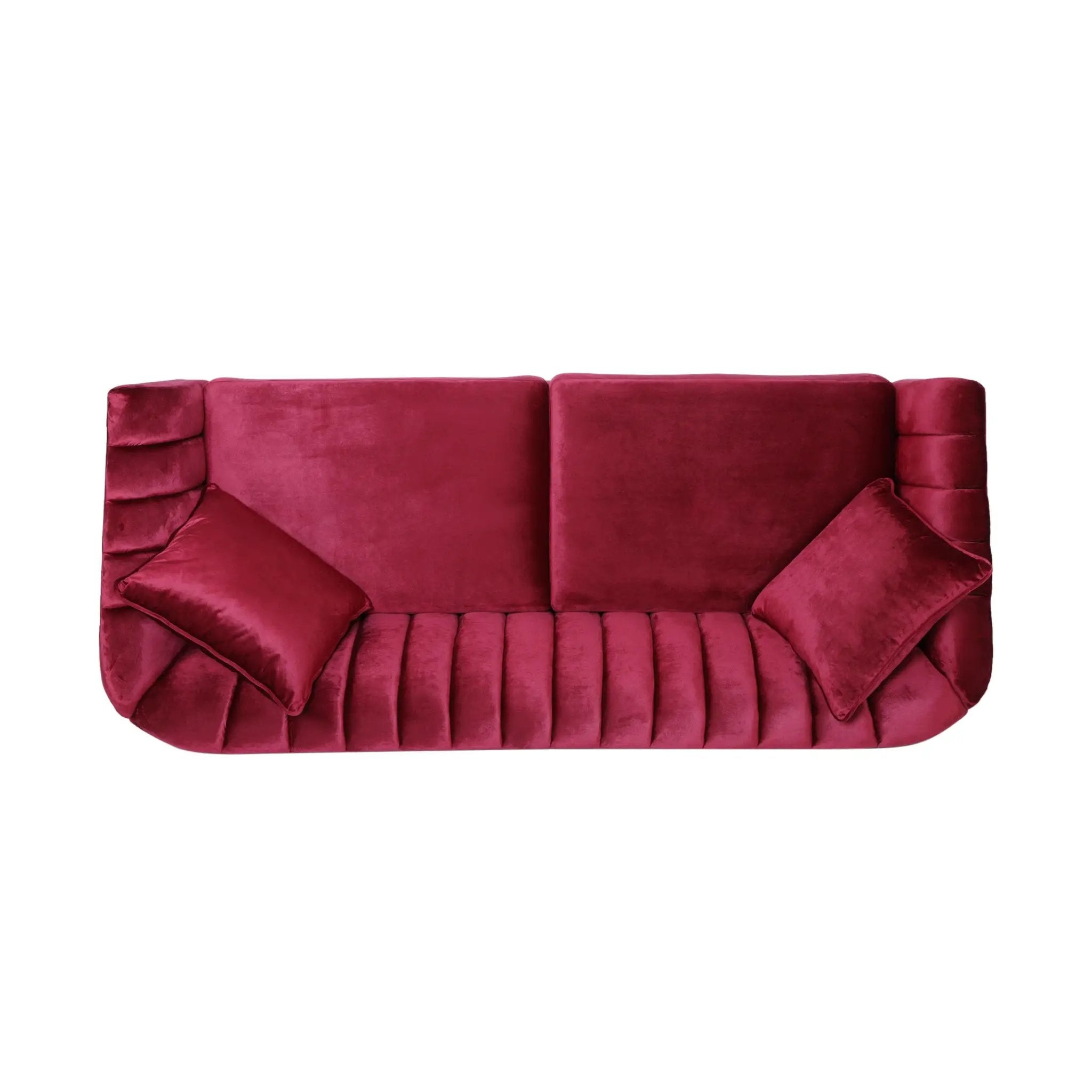 3-Seater Sofa (Wine Red) by HouseOfZazla