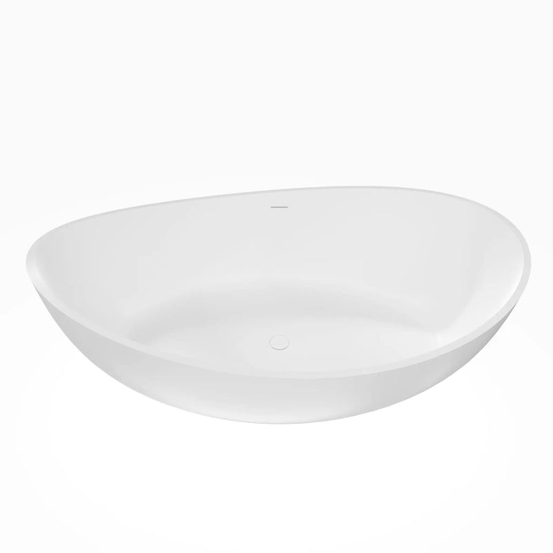 70 Inch Freestanding Solid Surface Soaking Bathtub by HouseOfZazla