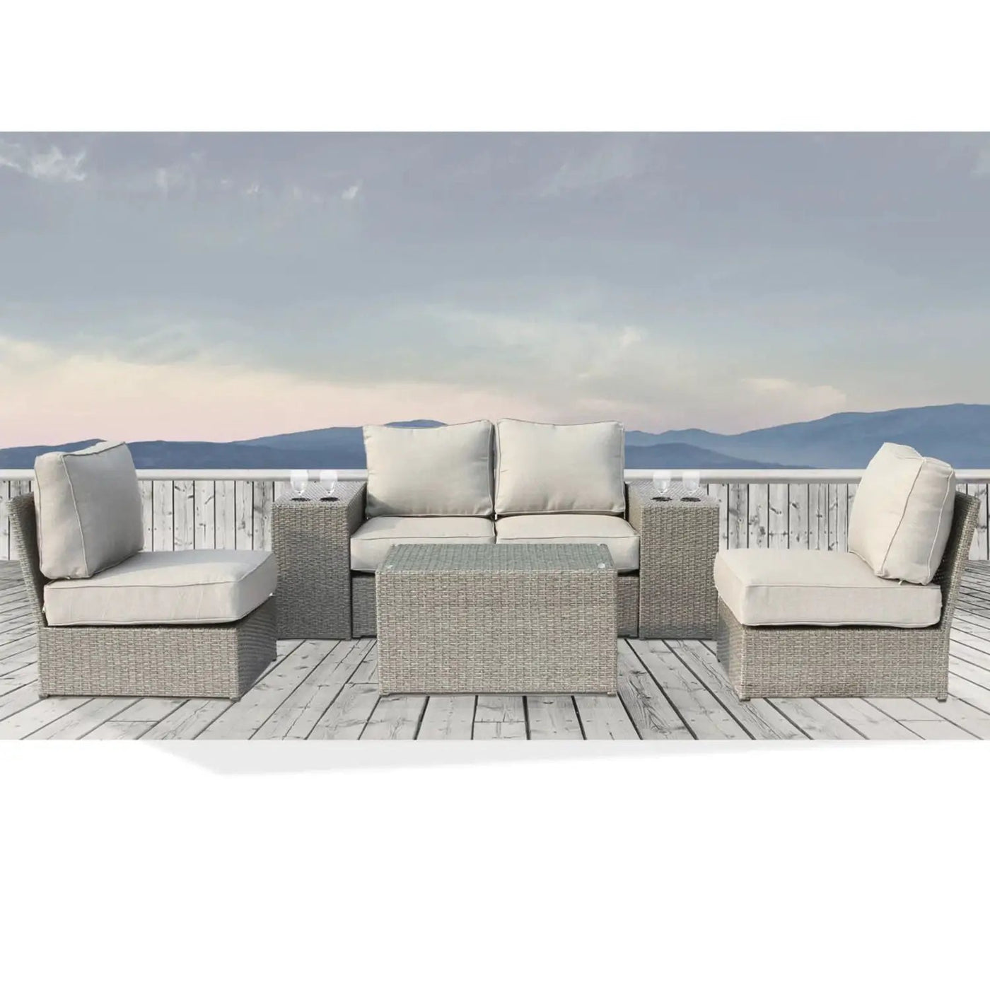 Stylish Modular Wicker Patio Seating Group by HouseOfZazla