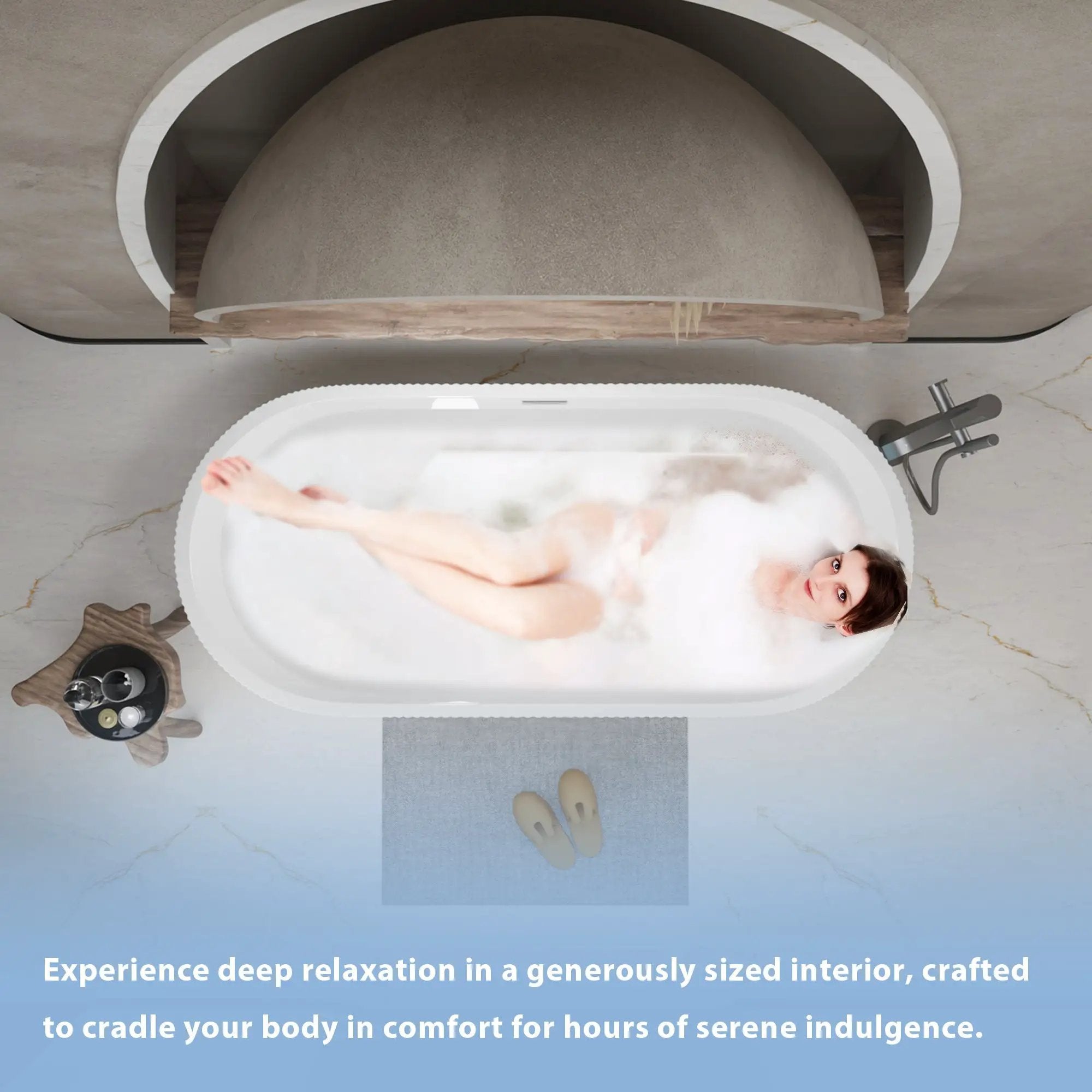 67" Linear Acrylic Freestanding Bathtub by HouseOfZazla